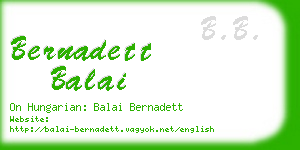 bernadett balai business card